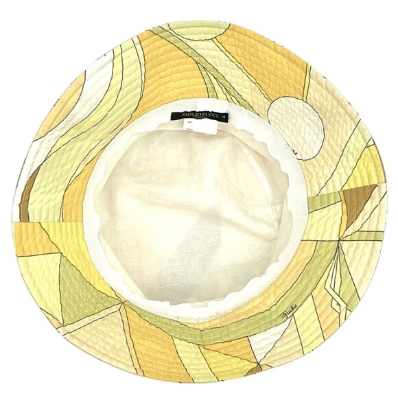 Authentic EMILIO PUCCI Printed Bucket Hat Yellow - Picture 5 of 8